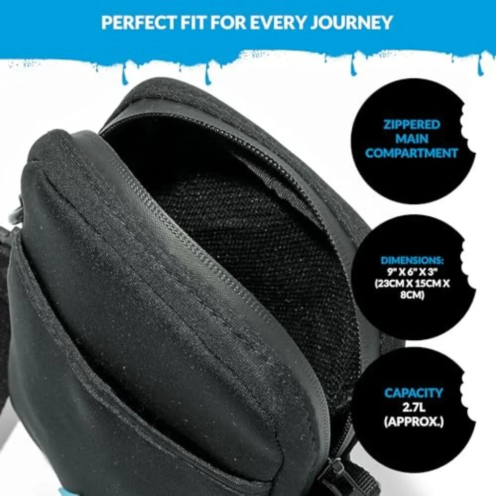 Compact Neoprene Smell Proof Crossbody Bag Adjustable Strap